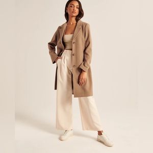 Abercrombie & Fitch Wool-Blend Dad Coat